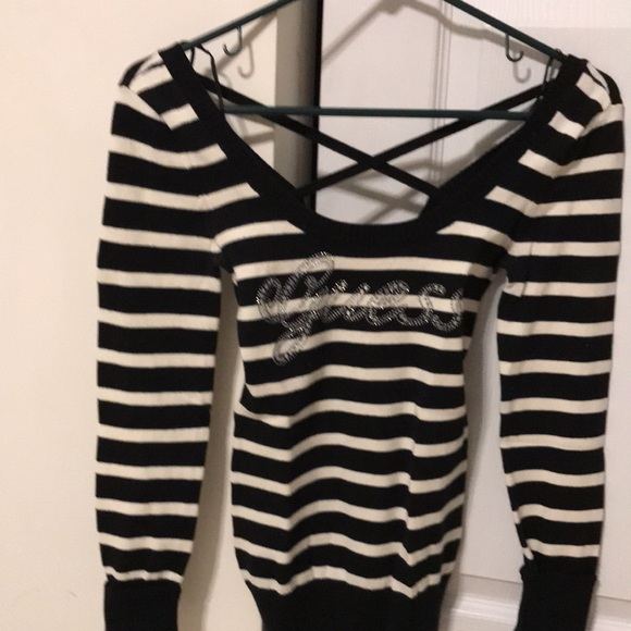 Guess stripe blouse Sz XS - Picture 3 of 9